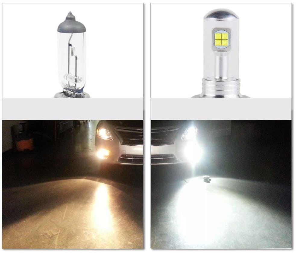H8 H9 H11 LED 8x CREE XBD ultra white 6000K, 8000LM, passiv kylning, 2st