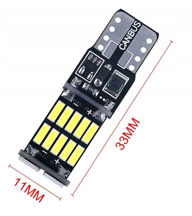 T10 5W5 mycket starka LED Canbus (26xSMD 4014), 2st