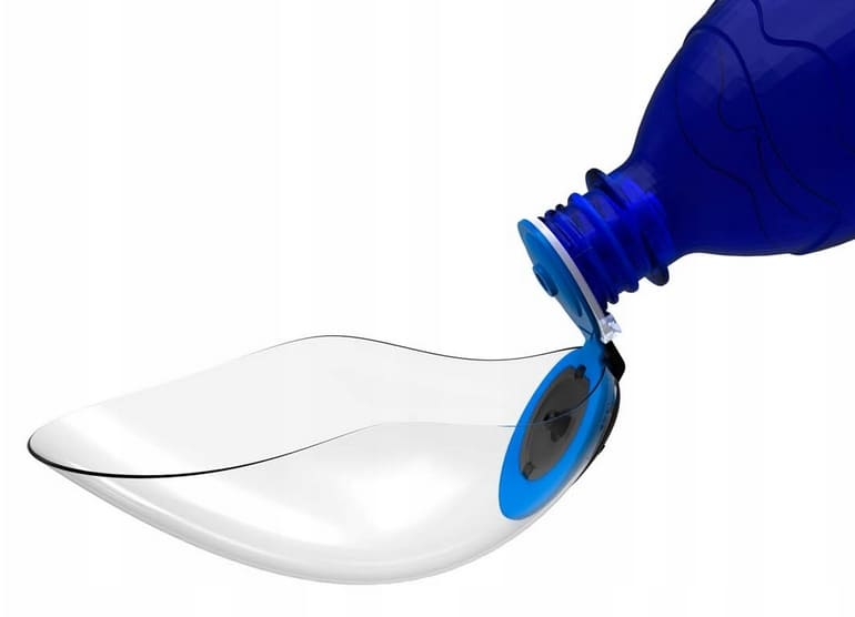 Compact water bowl for dogs