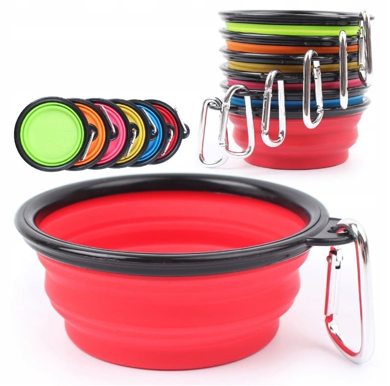 Compact food bowl for dogs / cats, foldable 1L