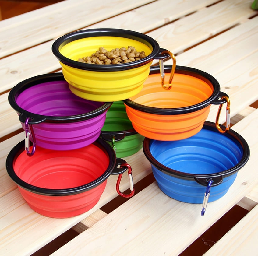 Compact food bowl for dogs / cats, foldable 1L