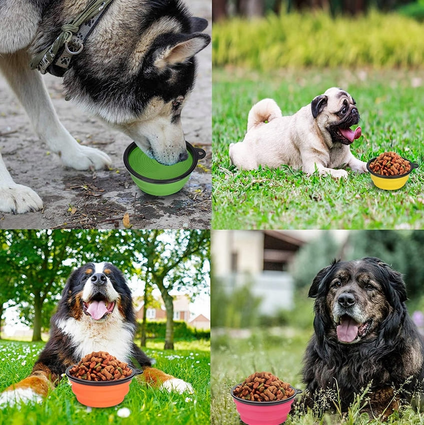 Compact food bowl for dogs / cats, foldable 1L