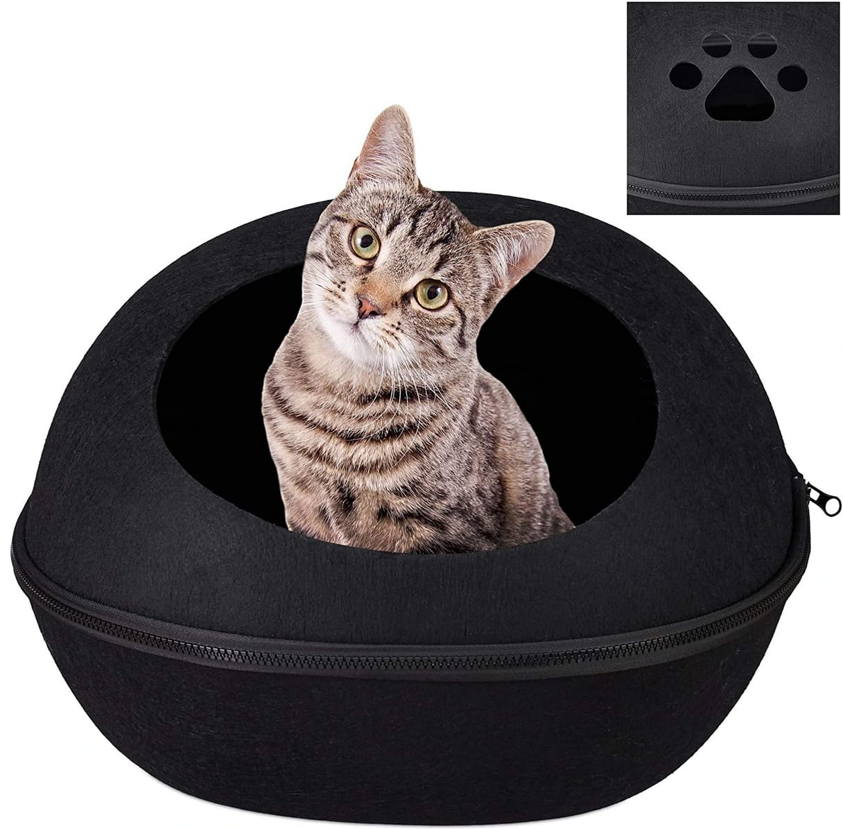Igloo kattbädd eller hundbädd, filt 25 x 38 x 47 cm, MatMay