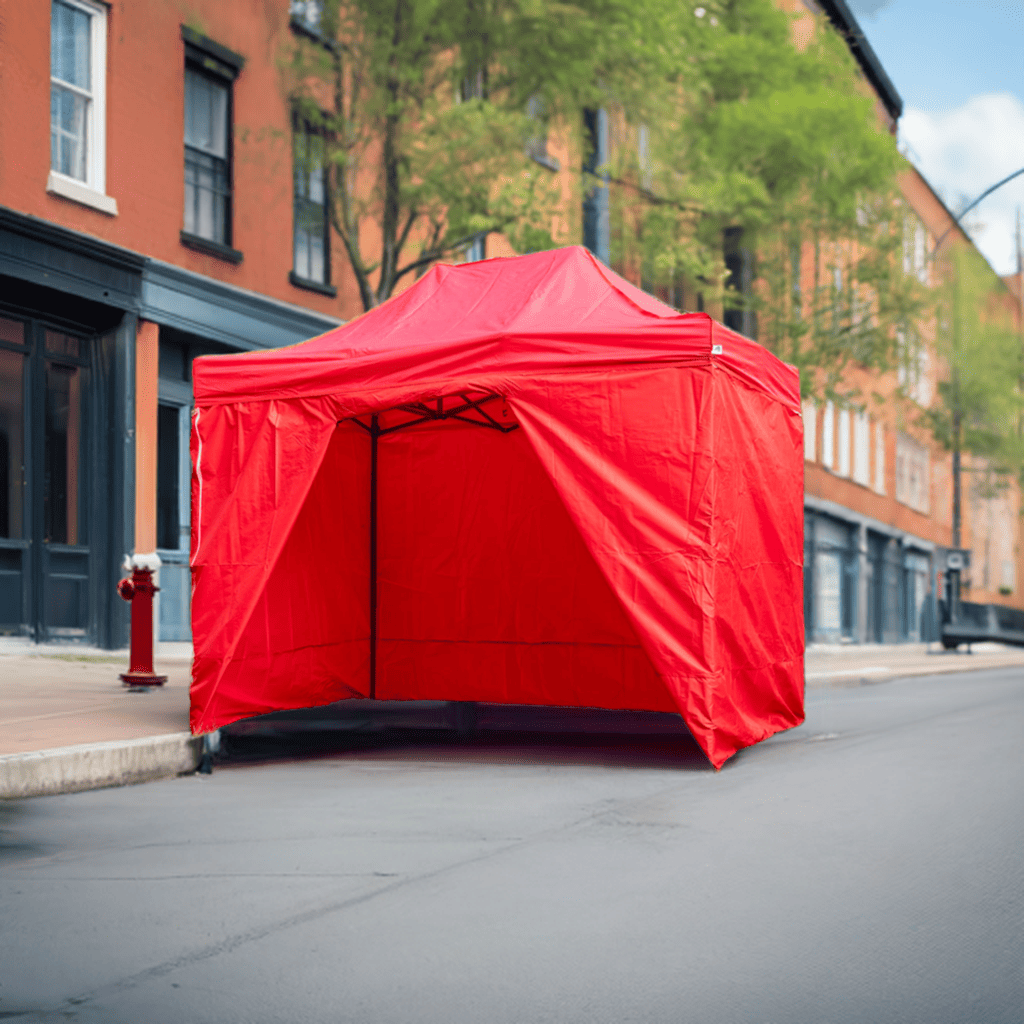 Popup Tält 2 x 2 m  Snabbtält Stålram PVC 600D Vattentätt Tak Marknadstält, ProfiFold