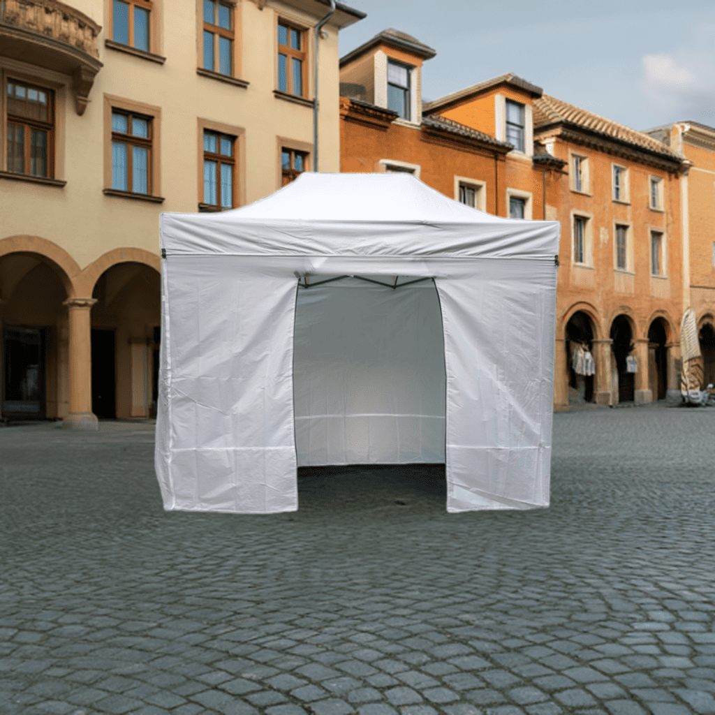 Popup Tält 2 x 2 m  Snabbtält Stålram PVC 600D Vattentätt Tak Marknadstält, ProfiFold