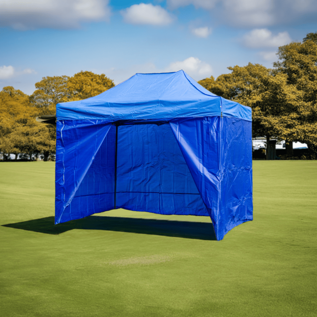 Popup Tält 2 x 2 m  Snabbtält Stålram PVC 600D Vattentätt Tak Marknadstält, ProfiFold