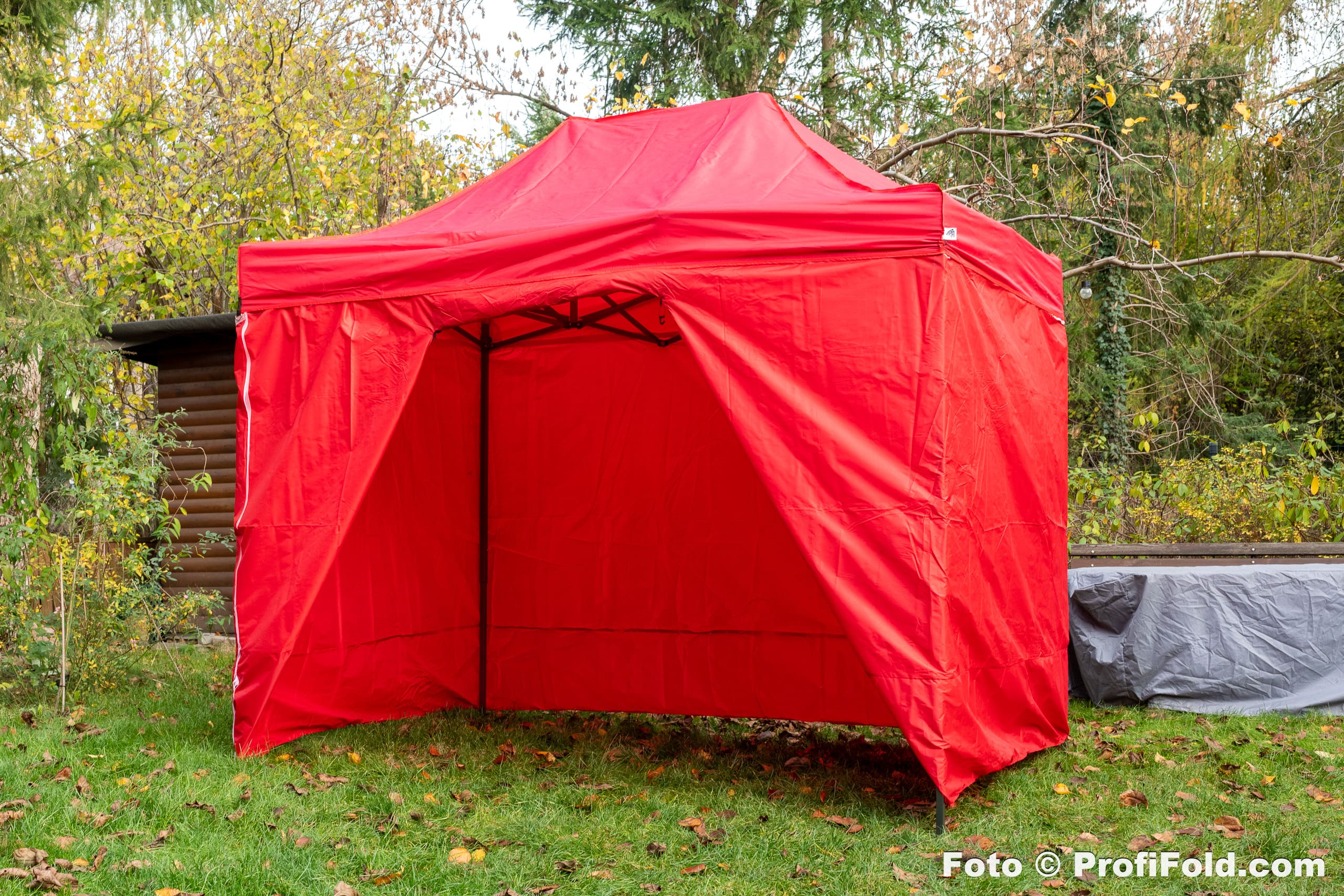 Snabbtält 3 x 3m, tålig, 4 väggar, dörr, väska, olika färger, tryck som tillval (popup tält, reklamtält, marknadstält, trädgårdstält, eventtält, expresstält), ProfiFold