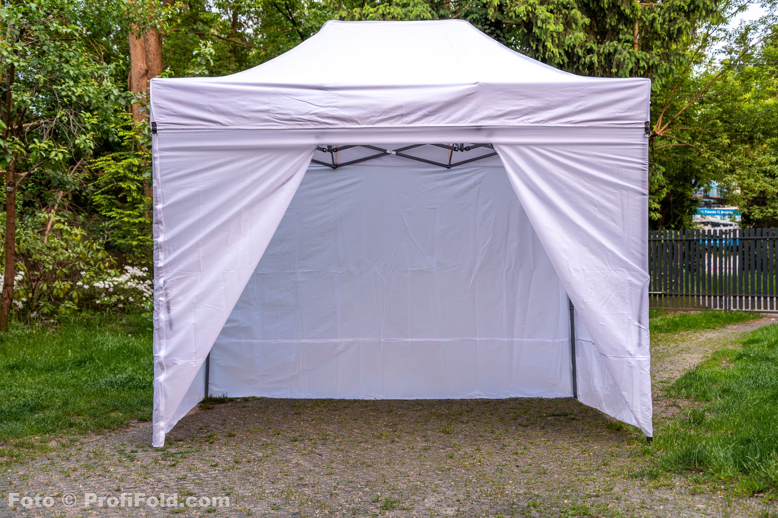 Snabbtält 3 x 3m, tålig, 4 väggar, dörr, väska, olika färger, tryck som tillval (popup tält, reklamtält, marknadstält, trädgårdstält, eventtält, expresstält), ProfiFold