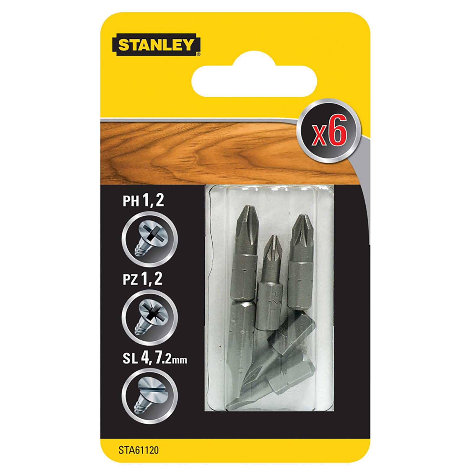 Bit Set PH and SL 25 mm, 6 pcs | Stanley