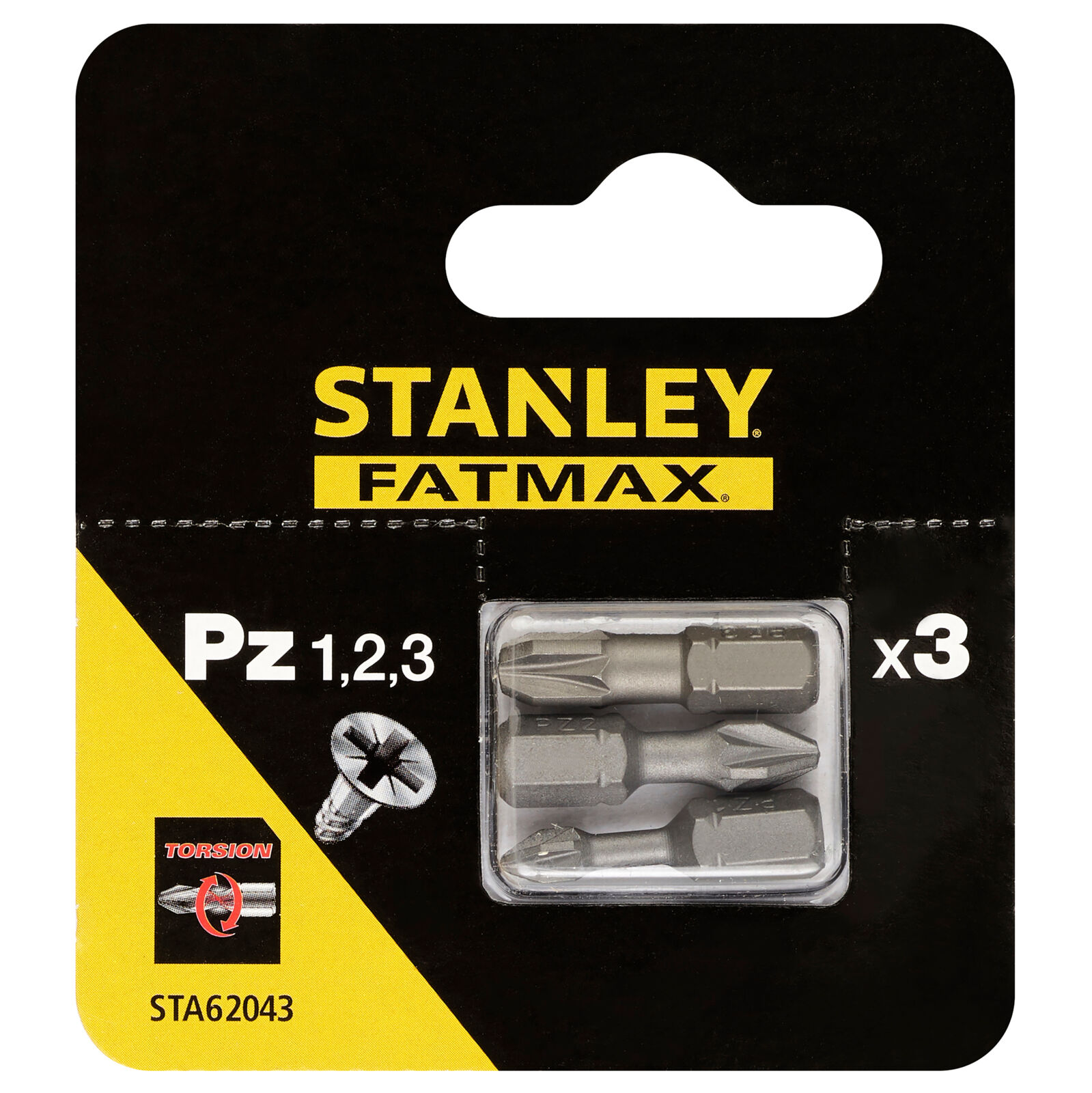 Bitssats Pozidriv PZ1-PZ3 25 mm | Stanley