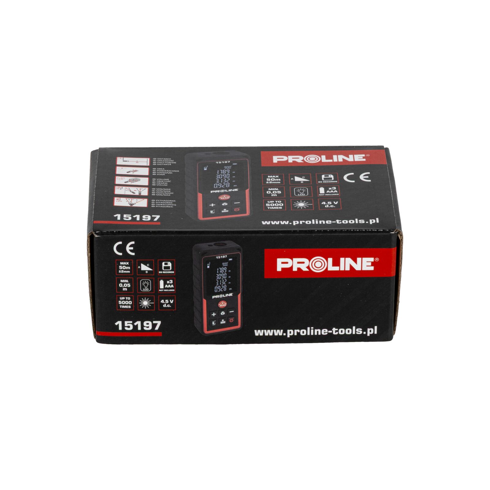 Laser Distance Meter 50 m, Class II, IP 54