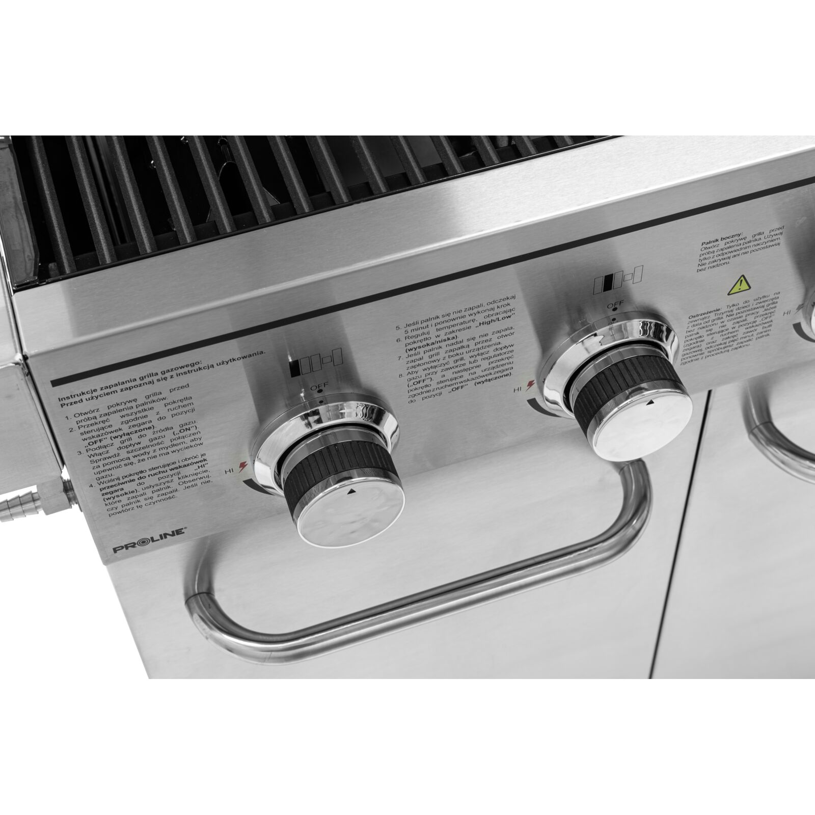 Stainless gas grill 4+1 burners 17.15 kW