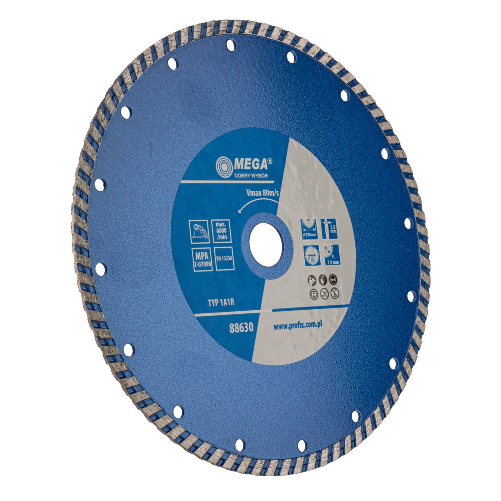 Turbo diamond disc 230 mm for concrete and tiles