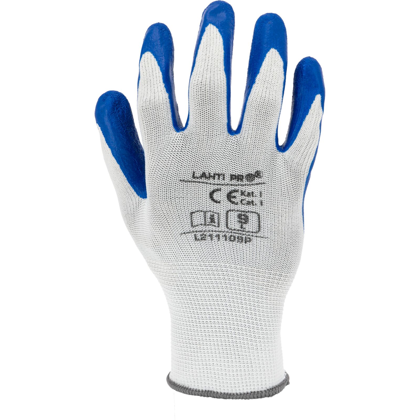 Latex coated gloves size 10, 12 pairs