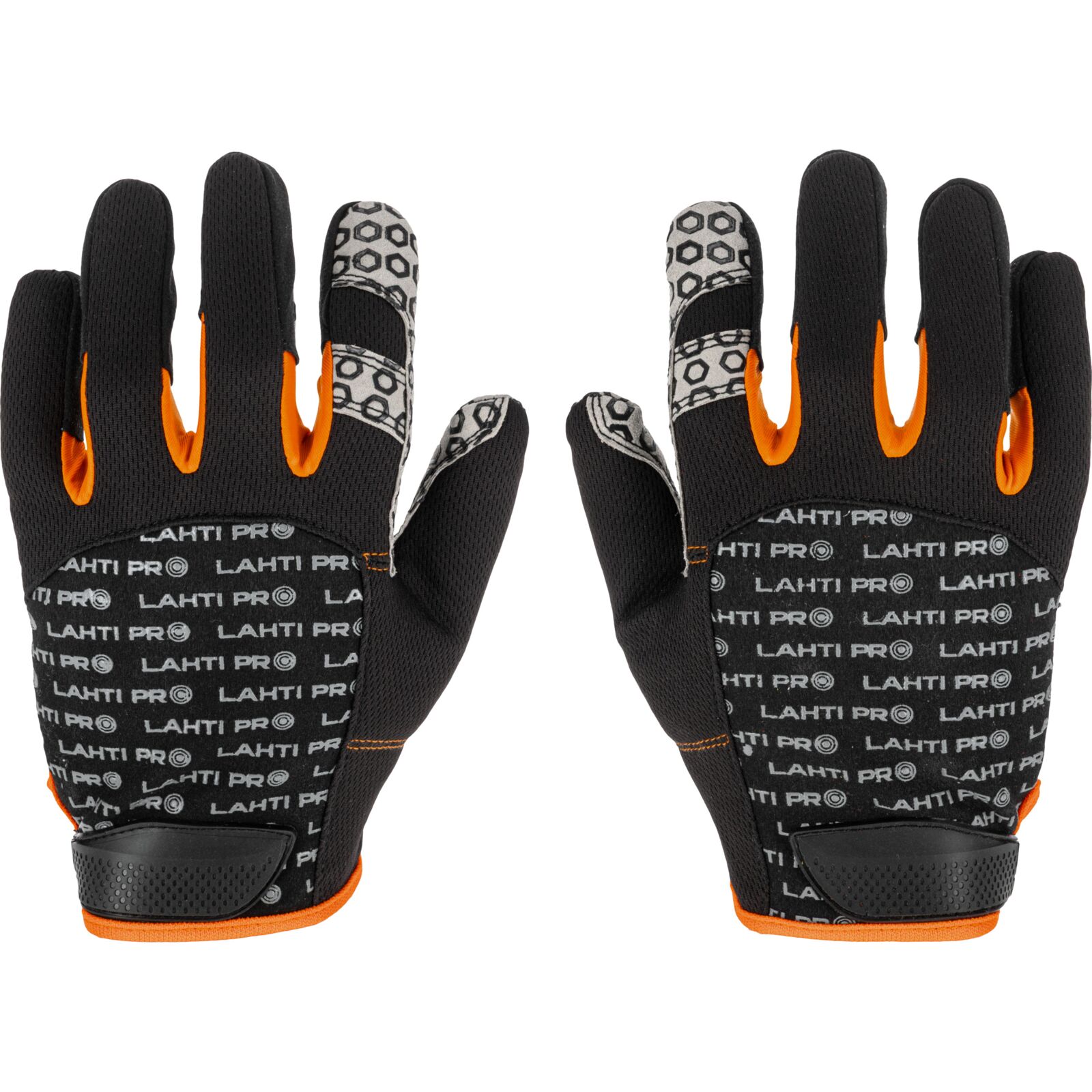 Mekanikerhandskar svart-orange stl 10