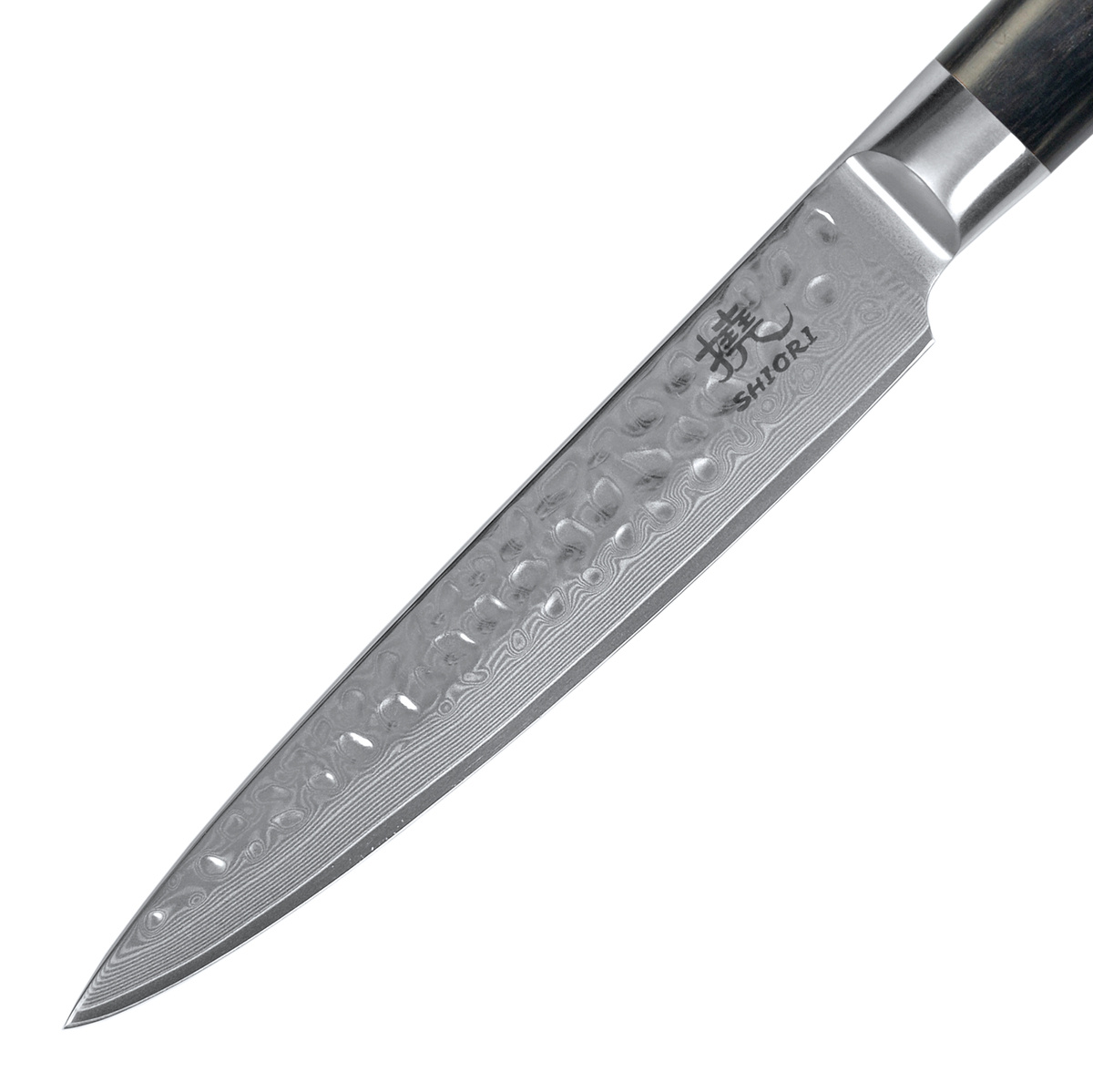 SHIORI 3-Set 撓 Kuri Murō + Santoku + Sifu - set med tre japanska knivar av Damaskusstål