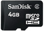 Micro SD HC minneskort 4Gb Class 2