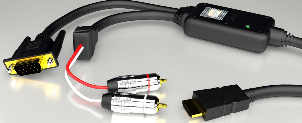 HDFury Gamer Edition 2, external HDMI to VGA (RGB) adapter cable