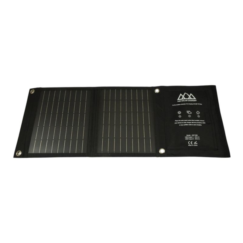 Vikbar solpanel fickformat 14W dubbel USB-utgång 5V/2.1A