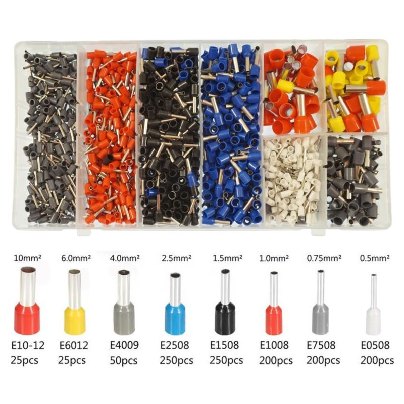 Insulated Crimping Sleeves set, 1200 pcs 0.5-10 mm², Beast