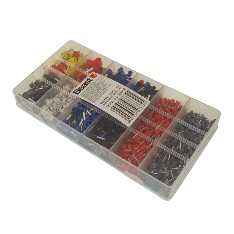 Insulated Crimping Sleeves set, 1200 pcs 0.5-10 mm², Beast