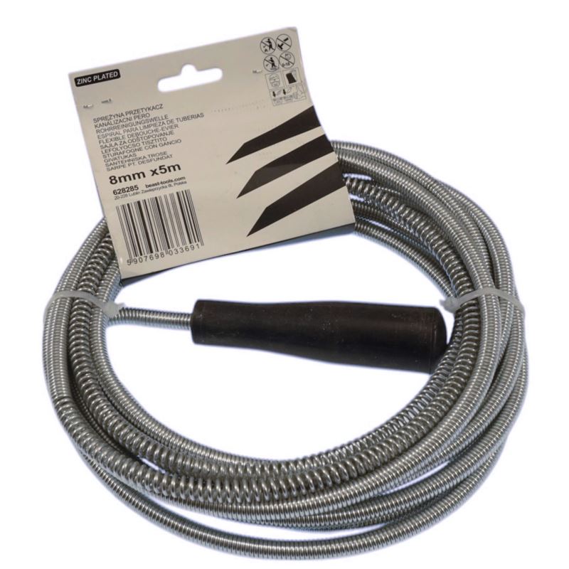 Drain Cleaning Spiral 8 mm x 5m, Beast