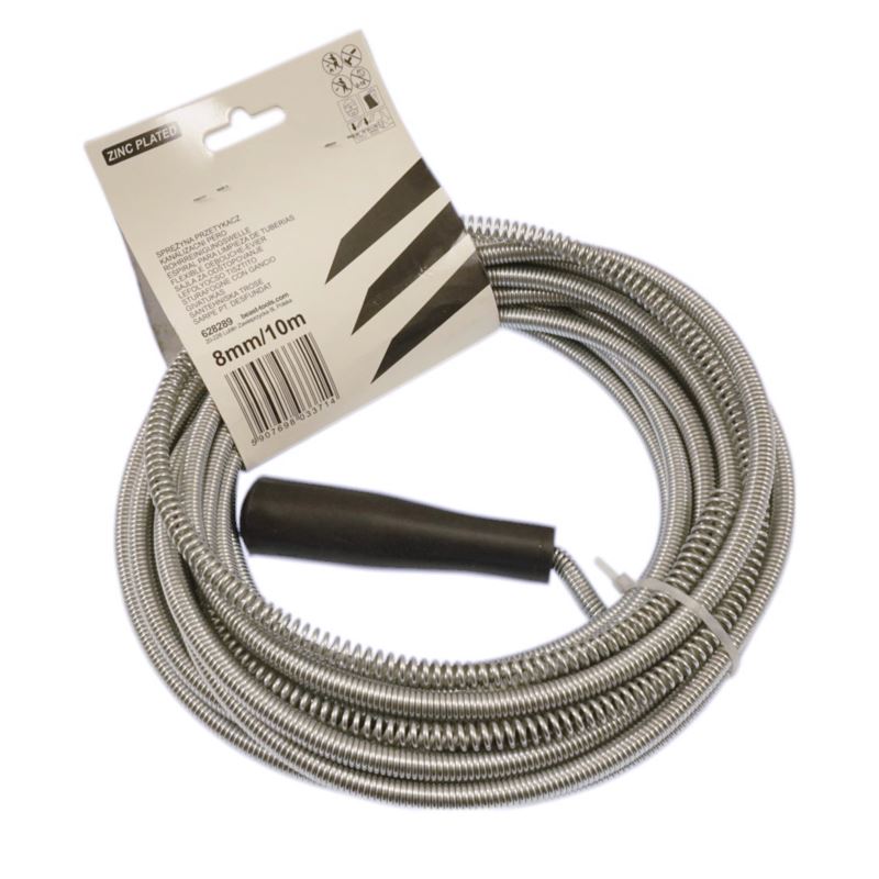 Drain Cleaning Spiral Hose, 8 mm Diameter, 10m Length, Beast