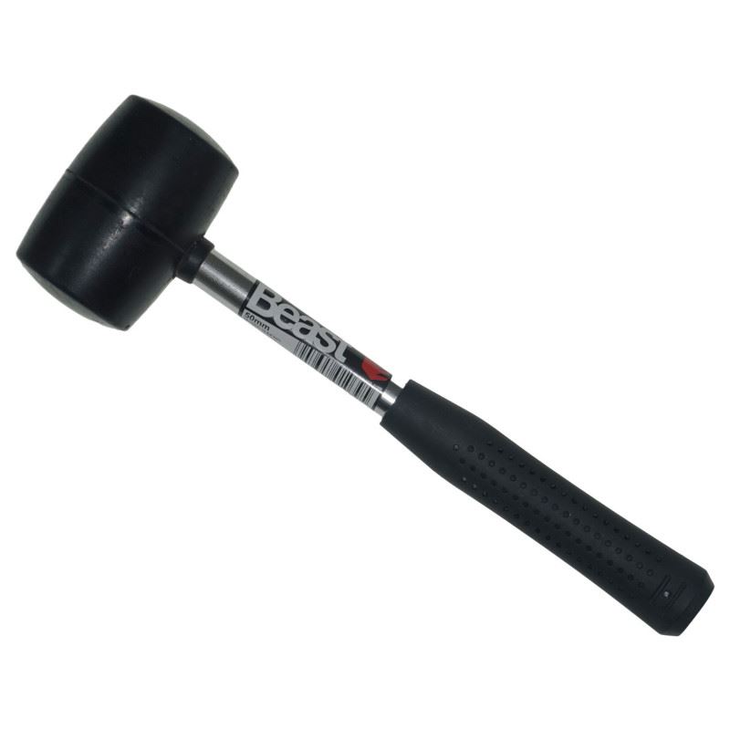 Rubber Hammer for Tinsmithing, 50 mm Head, 430 g, Beast