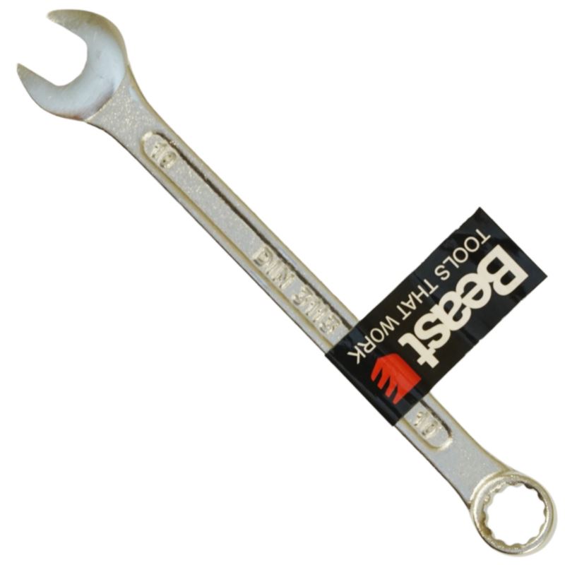 Combination Wrench 10 mm, Chrome-Vanadium Steel, Beast