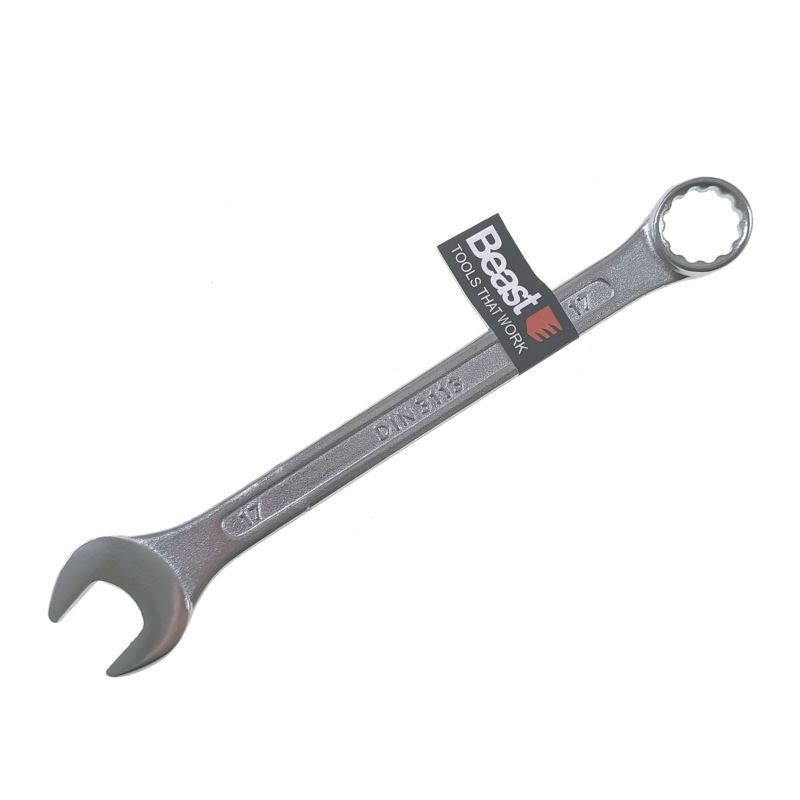 Combination Wrench 17 mm, Chrome Vanadium Steel, Beast