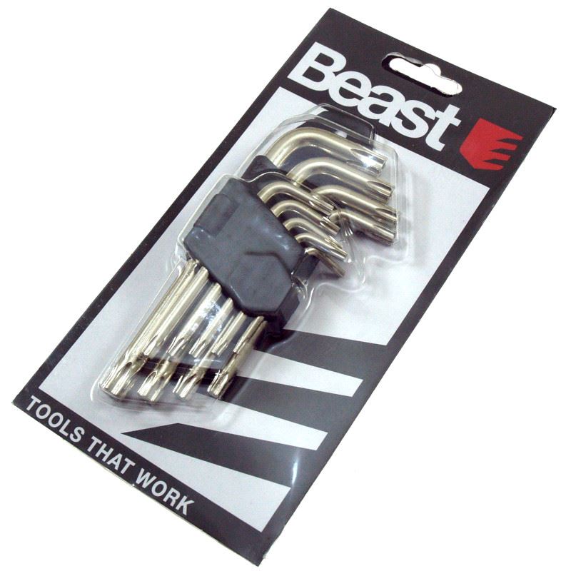 TORX Key set 9 Pieces, Chrome-Vanadium Steel, Beast