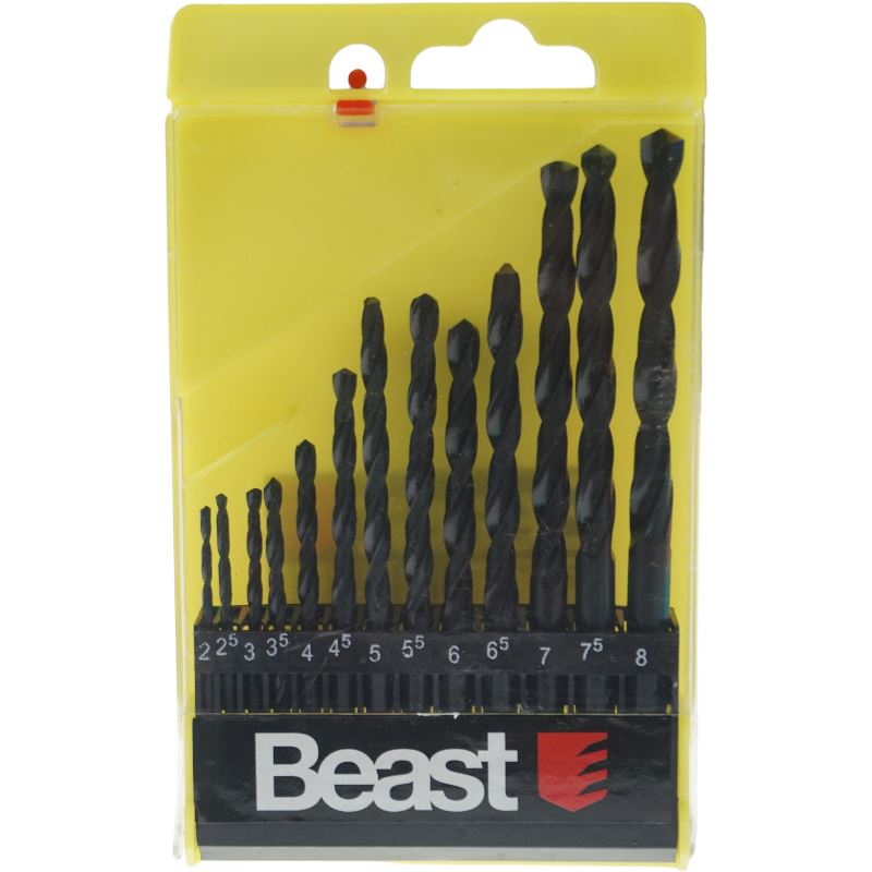 Borrsats för metall HSS 2–8 mm | 13 delar | Beast