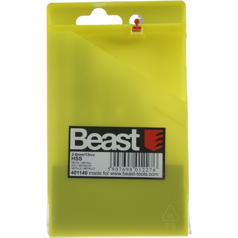 Borrsats för metall HSS 2–8 mm | 13 delar | Beast