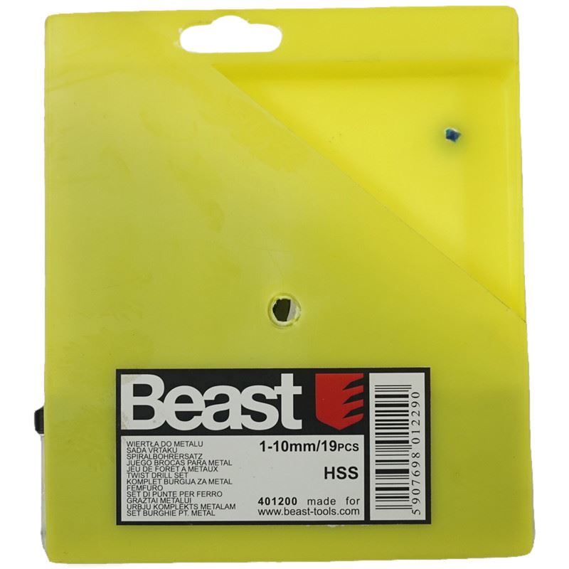 Metal Drill set HSS 1-10 mm, Beast
