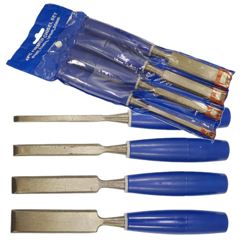 Wood Chisels, Hardened Steel Blades, Plastic Handles, Beast