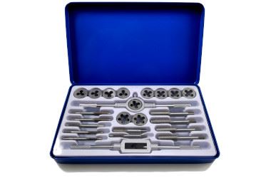 Dies and Taps set 24 Pieces Hardened Steel Metal Box