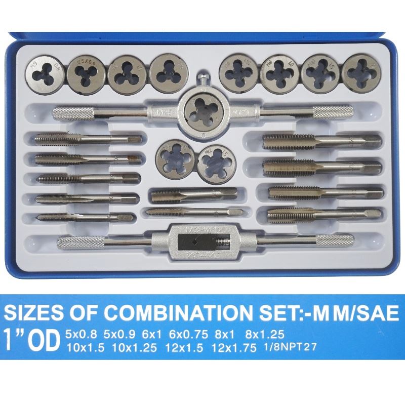 Dies and Taps set 24 Pieces Hardened Steel Metal Box