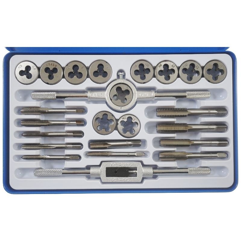 Dies and Taps set 24 Pieces Hardened Steel Metal Box