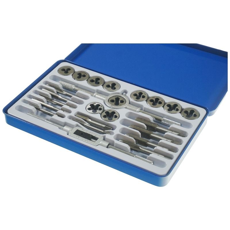Dies and Taps set 24 Pieces Hardened Steel Metal Box