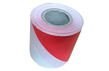Varningstejp 75 mm x 100M Vit och Röd