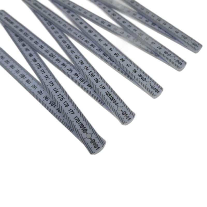 Plastmåttstock 2 meter, 10 sektioner, cm/mm skala, Beast