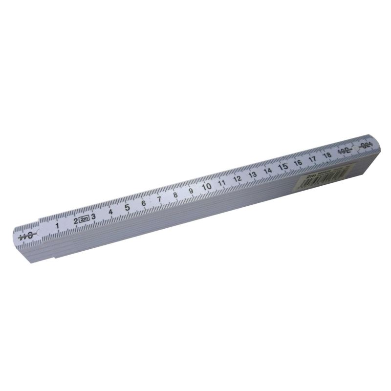 Plastmåttstock 2 meter, 10 sektioner, cm/mm skala, Beast