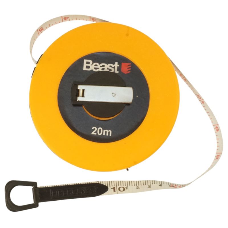Fiberglass Measuring Tape 20 m, Beast
