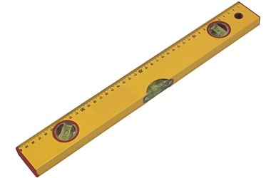 Aluminiumvattenpass 600 mm 3 libeller integrerad mätskala