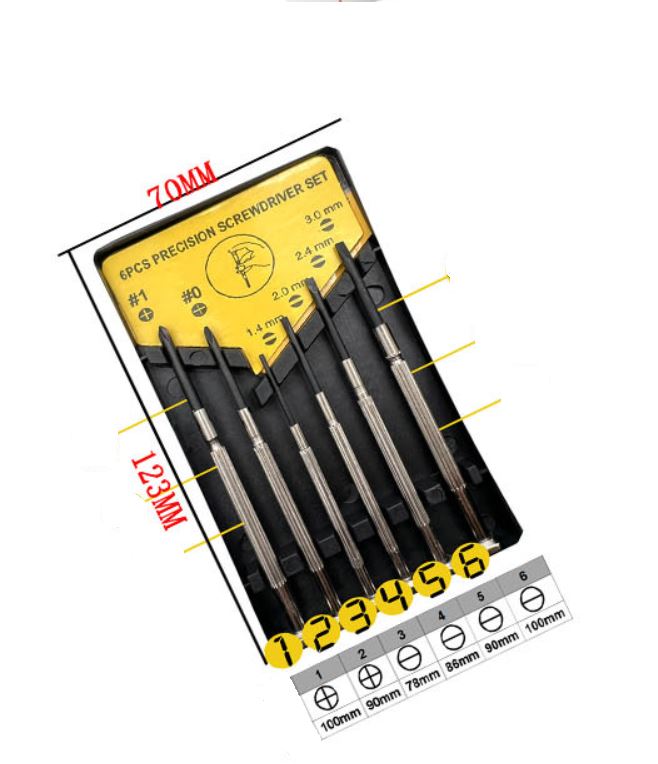 Watchmakers Screwdriver set, 6 Pieces, Beast