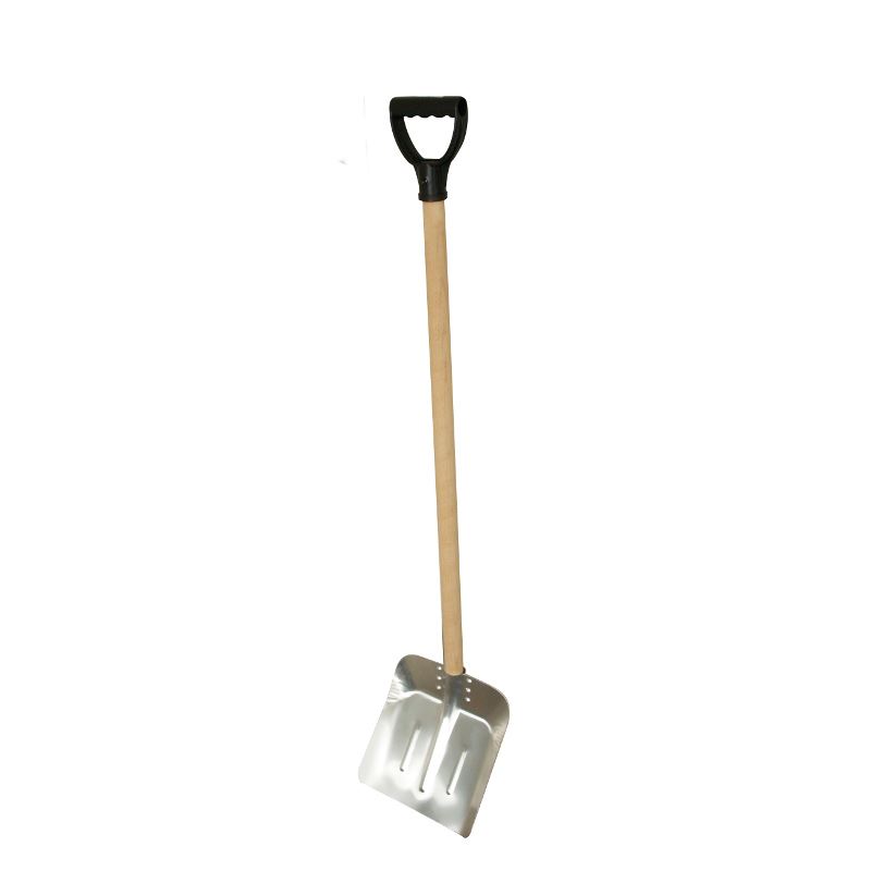 Aluminum Shovel 130 cm, Wooden Handle, Plastic Grip