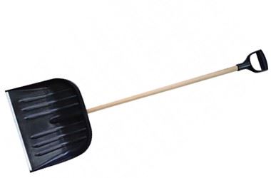 Snow Shovel Galvanized 37 x 46 cm, 145 cm Wood Shaft