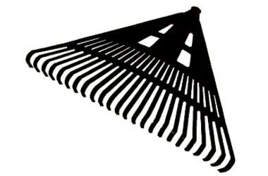 Plastic Rake 610 mm, 24 Tines, Recycled Plastic, Beast