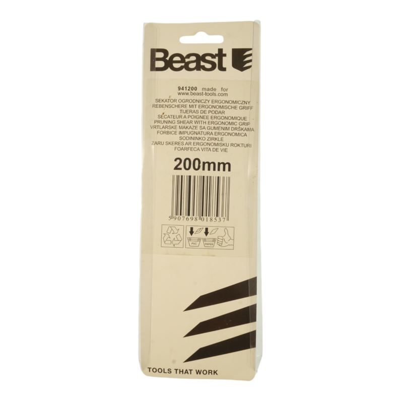 Pruners with Ergonomic Handle | 200mm Length | Beast
