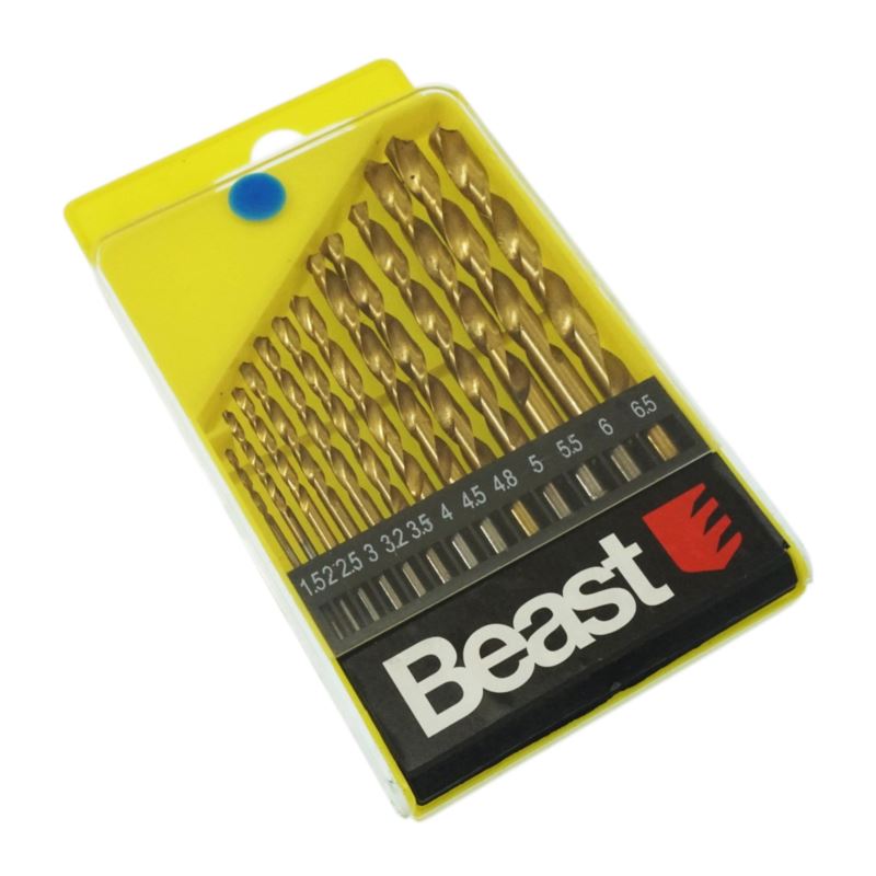 Metal Drill set, 13 pcs HSS 1.5–6.5 mm High-Speed, Beast